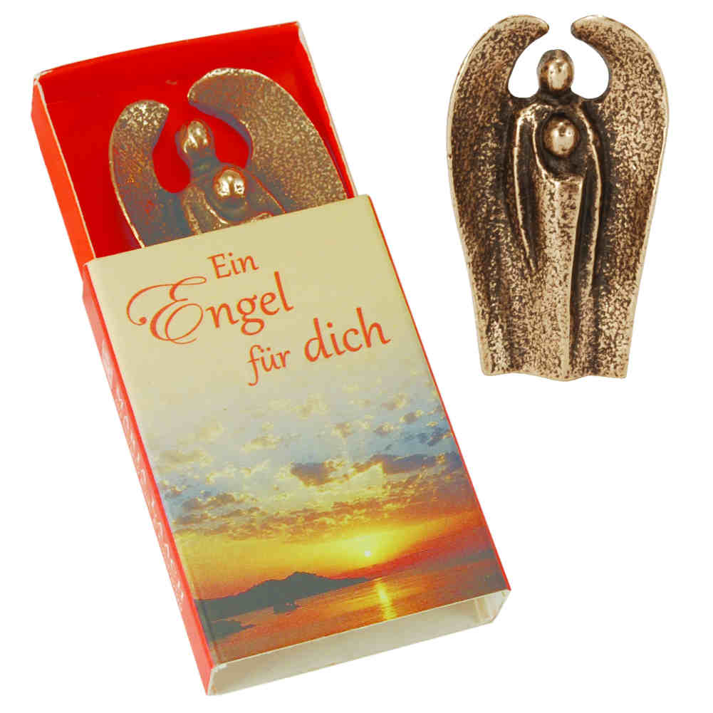 26,99 4,5 Schutzengel € Engel Bronze - 2,5 cm, x Handschmeichler Figur